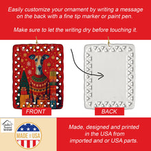 Load image into Gallery viewer, Greyhound Holiday Christmas Porcelain Ornament