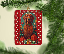 Load image into Gallery viewer, Irish Setter Holiday Christmas Porcelain Ornament