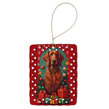 Load image into Gallery viewer, Irish Setter Holiday Christmas Porcelain Ornament
