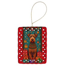 Load image into Gallery viewer, Irish Terrier Holiday Christmas Porcelain Ornament