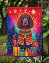 Load image into Gallery viewer, Irish Water Spaniel Holiday Christmas Garden Flag – Outdoor Decorative Yard Flag