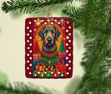 Load image into Gallery viewer, Irish Wolfhound Holiday Christmas Porcelain Ornament