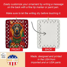 Load image into Gallery viewer, Irish Wolfhound Holiday Christmas Porcelain Ornament