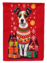 Load image into Gallery viewer, Jack Russell Terrier Holiday Christmas Garden Flag – Outdoor Decorative Yard Flag