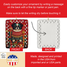 Load image into Gallery viewer, Japanese Chin Holiday Christmas Porcelain Ornament