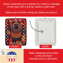 Load image into Gallery viewer, Keeshond Holiday Christmas Porcelain Ornament