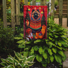 Load image into Gallery viewer, Keeshond Holiday Christmas Garden Flag – Outdoor Decorative Yard Flag