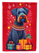 Load image into Gallery viewer, Kerry Blue Terrier Holiday Christmas House Flag