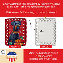 Load image into Gallery viewer, Kerry Blue Terrier Holiday Christmas Porcelain Ornament