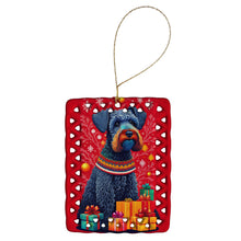 Load image into Gallery viewer, Kerry Blue Terrier Holiday Christmas Porcelain Ornament