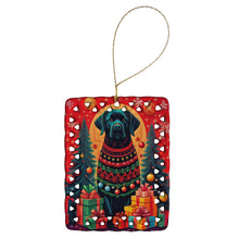 Load image into Gallery viewer, Labrador Retriever Holiday Christmas Porcelain Ornament