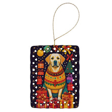 Load image into Gallery viewer, Labrador Retriever Holiday Christmas Porcelain Ornament