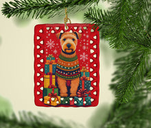 Load image into Gallery viewer, Lakeland Terrier Holiday Christmas Porcelain Ornament