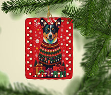 Load image into Gallery viewer, Lancashire Heeler Holiday Christmas Porcelain Ornament