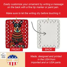 Load image into Gallery viewer, Lancashire Heeler Holiday Christmas Porcelain Ornament