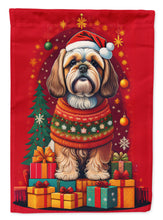 Load image into Gallery viewer, Lhasa Apso Holiday Christmas House Flag