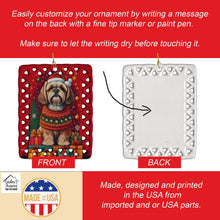 Load image into Gallery viewer, Lhasa Apso Holiday Christmas Porcelain Ornament