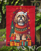 Load image into Gallery viewer, Lhasa Apso Holiday Christmas Garden Flag – Outdoor Decorative Yard Flag
