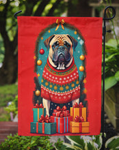 Load image into Gallery viewer, Mastiff Holiday Christmas Garden Flag – Outdoor Decorative Yard Flag