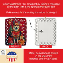 Load image into Gallery viewer, Norwegian Buhund Holiday Christmas Porcelain Ornament