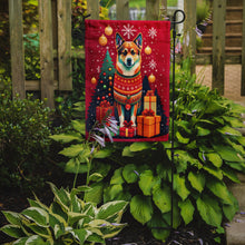 Load image into Gallery viewer, Norwegian Buhund Holiday Christmas Garden Flag – Outdoor Decorative Yard Flag