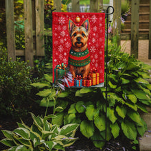 Load image into Gallery viewer, Norwich Terrier Holiday Christmas Garden Flag – Outdoor Decorative Yard Flag