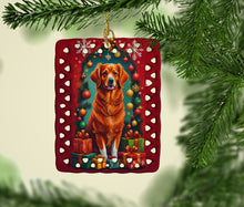 Load image into Gallery viewer, Nova Scotia Duck Toller Holiday Christmas Porcelain Ornament