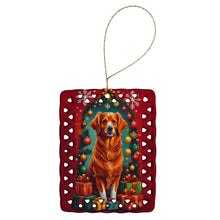 Load image into Gallery viewer, Nova Scotia Duck Toller Holiday Christmas Porcelain Ornament