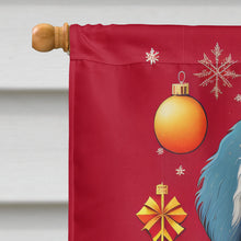 Load image into Gallery viewer, Old English Sheepdog Holiday Christmas House Flag