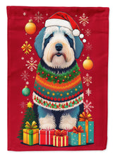 Load image into Gallery viewer, Old English Sheepdog Holiday Christmas House Flag