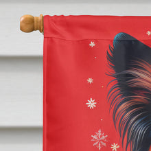 Load image into Gallery viewer, Papillon Holiday Christmas House Flag