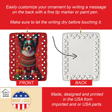 Load image into Gallery viewer, Papillon Holiday Christmas Porcelain Ornament
