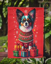 Load image into Gallery viewer, Papillon Holiday Christmas Garden Flag – Outdoor Decorative Yard Flag