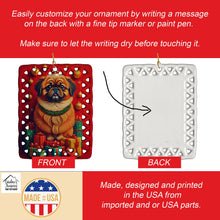 Load image into Gallery viewer, Pekingese Holiday Christmas Porcelain Ornament