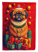 Load image into Gallery viewer, Pekingese Holiday Christmas Garden Flag – Outdoor Decorative Yard Flag