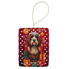 Load image into Gallery viewer, Petit Basset Griffon Vendeen Holiday Christmas Porcelain Ornament