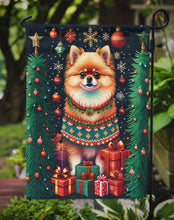 Load image into Gallery viewer, Pomeranian Holiday Christmas Garden Flag – Outdoor Decorative Yard Flag
