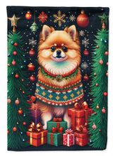 Load image into Gallery viewer, Pomeranian Holiday Christmas Garden Flag – Outdoor Decorative Yard Flag