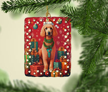 Load image into Gallery viewer, Poodle Holiday Christmas Porcelain Ornament