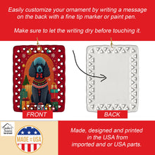 Load image into Gallery viewer, Poodle Holiday Christmas Porcelain Ornament