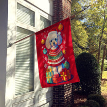 Load image into Gallery viewer, Poodle Holiday Christmas House Flag