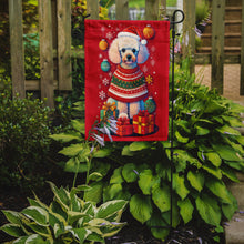 Load image into Gallery viewer, Poodle Holiday Christmas Garden Flag – Outdoor Decorative Yard Flag