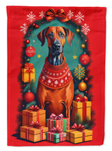 Load image into Gallery viewer, Rhodesian Ridgeback Holiday Christmas House Flag