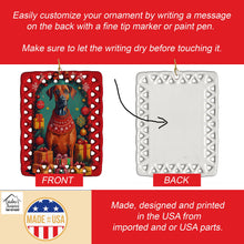 Load image into Gallery viewer, Rhodesian Ridgeback Holiday Christmas Porcelain Ornament