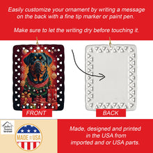 Load image into Gallery viewer, Rottweiler Holiday Christmas Porcelain Ornament