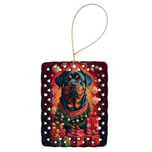 Load image into Gallery viewer, Rottweiler Holiday Christmas Porcelain Ornament