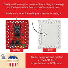 Load image into Gallery viewer, Scottish Terrier Holiday Christmas Porcelain Ornament