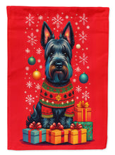 Load image into Gallery viewer, Scottish Terrier Holiday Christmas Garden Flag – Outdoor Decorative Yard Flag