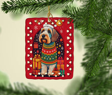 Load image into Gallery viewer, Sealyham Terrier Holiday Christmas Porcelain Ornament