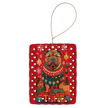 Load image into Gallery viewer, Shar Pei Holiday Christmas Porcelain Ornament